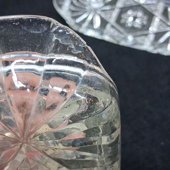 Lot Of 2 Vtg. Star Of David Anchor Hocking Prescut Butter Dish Plates. - Picture 5 of 6